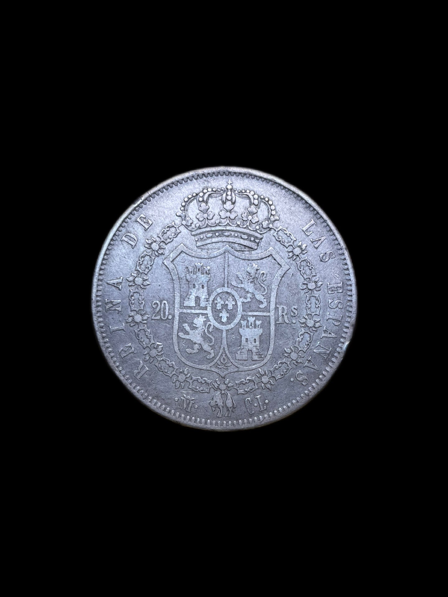 20 Reales Isabel II Madrid