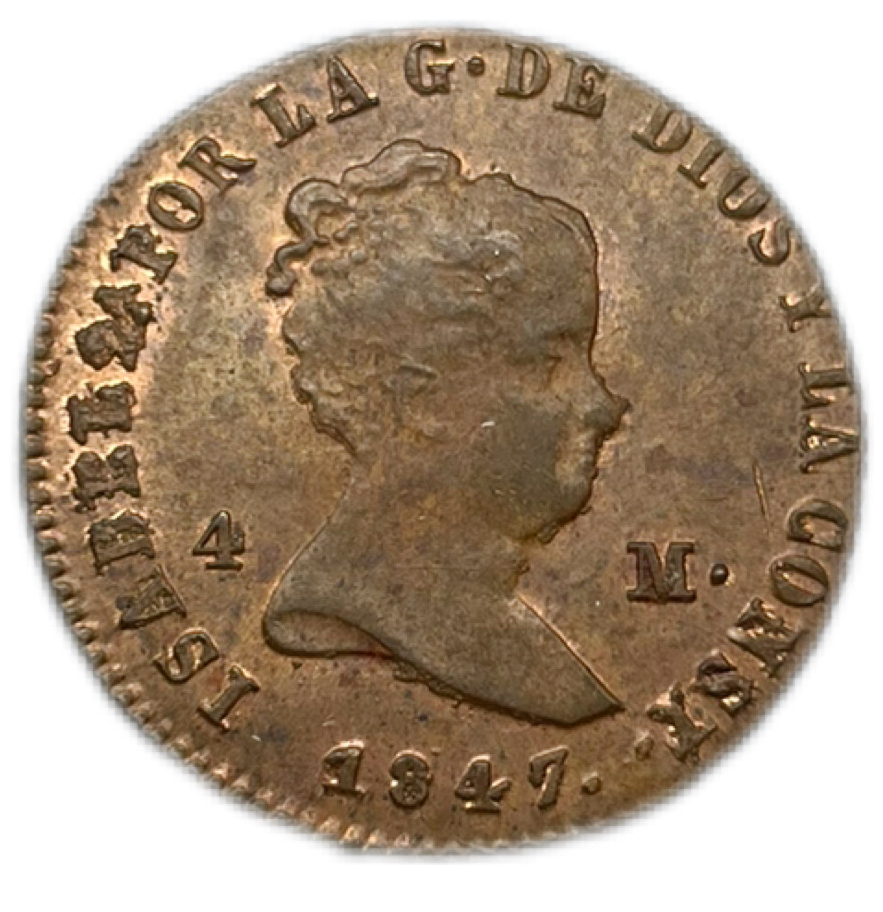 4 Maravedís Isabel II Jubia
