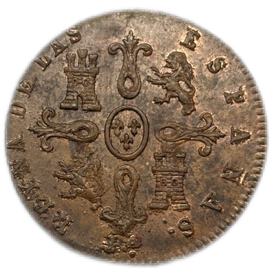 4 Maravedís Isabel II Jubia