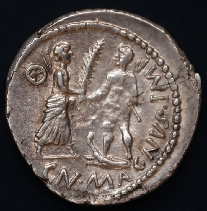 Denario Pompeyo Magno Corduba