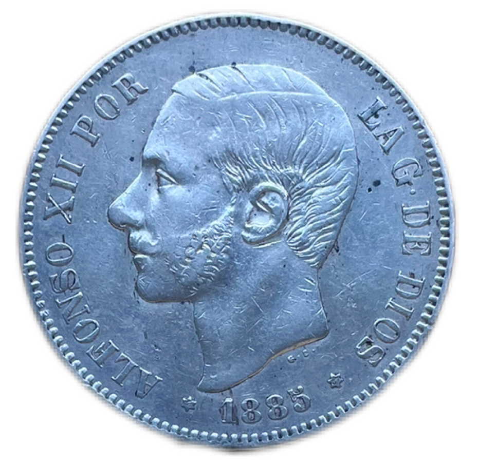 5 pesetas Alfonso XII