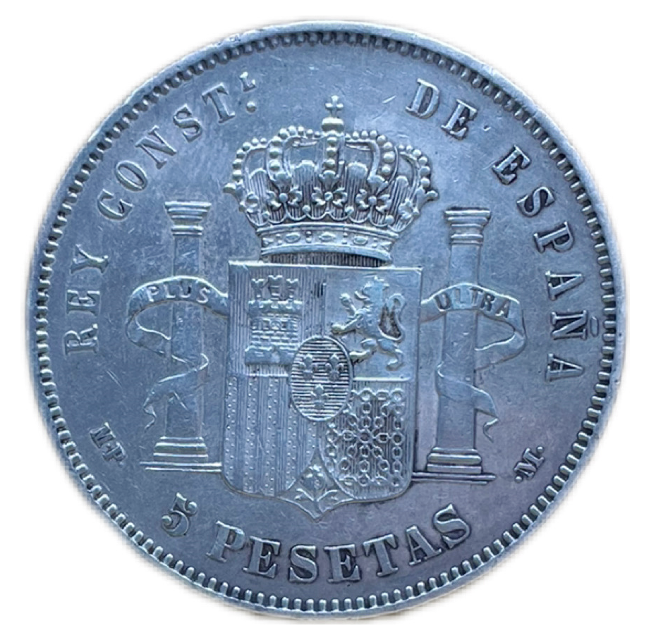 5 pesetas Alfonso XII