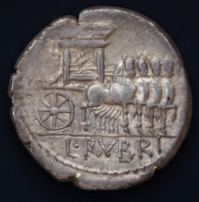 Denario Gens Rubria Roma