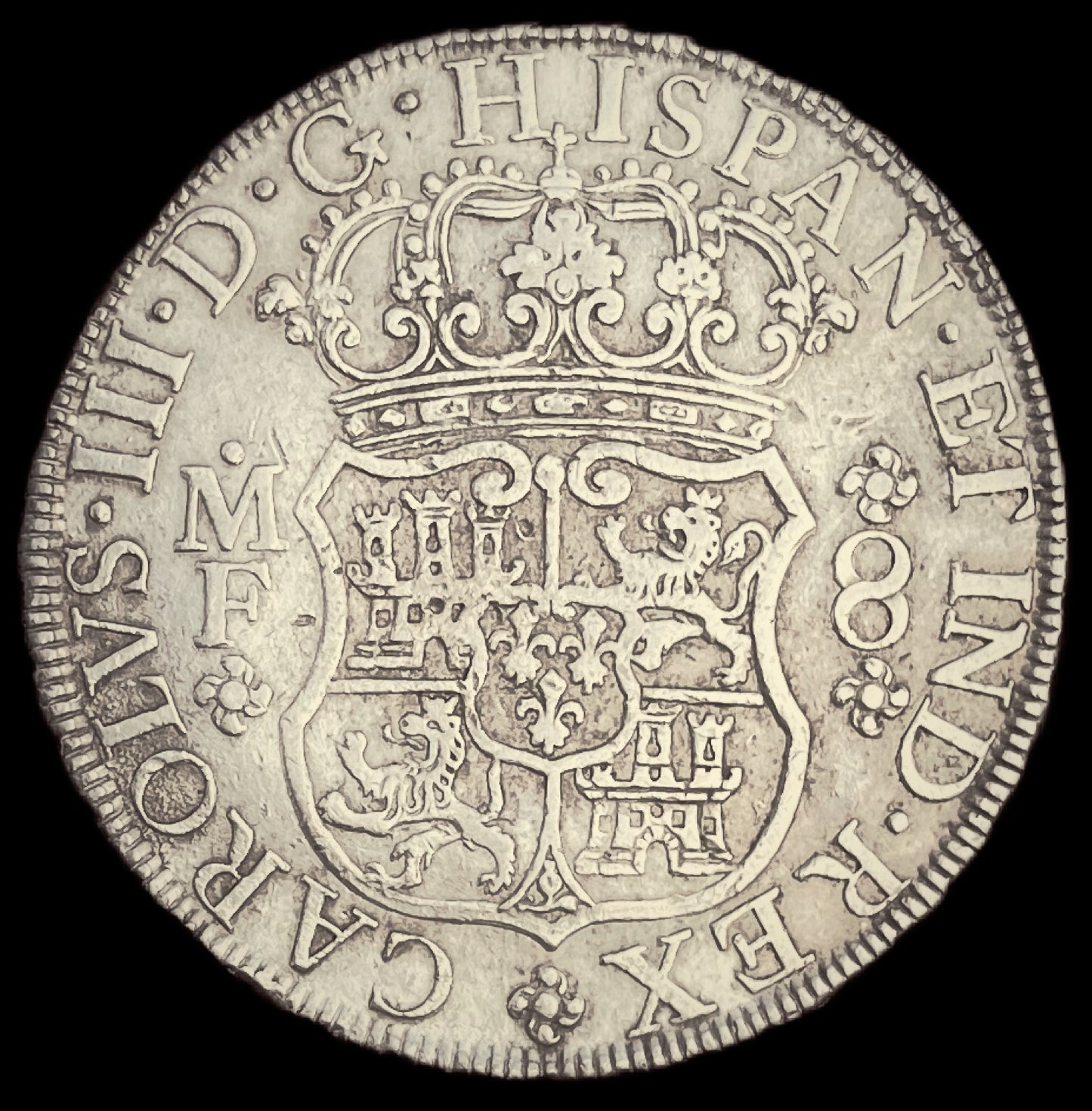 8 Reales Columnarios Carlos III México