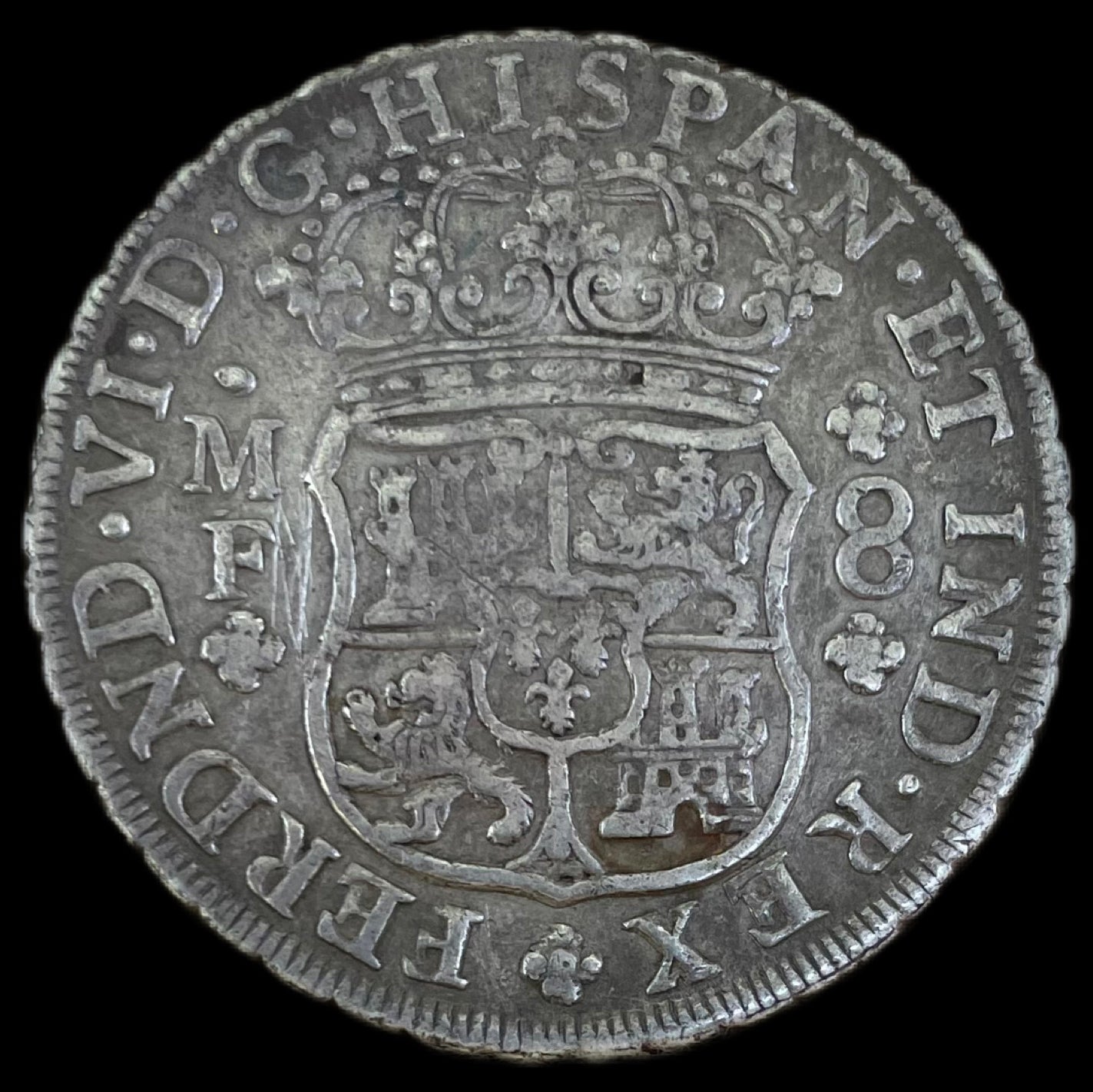 8 Reales columnario Fernando VI México