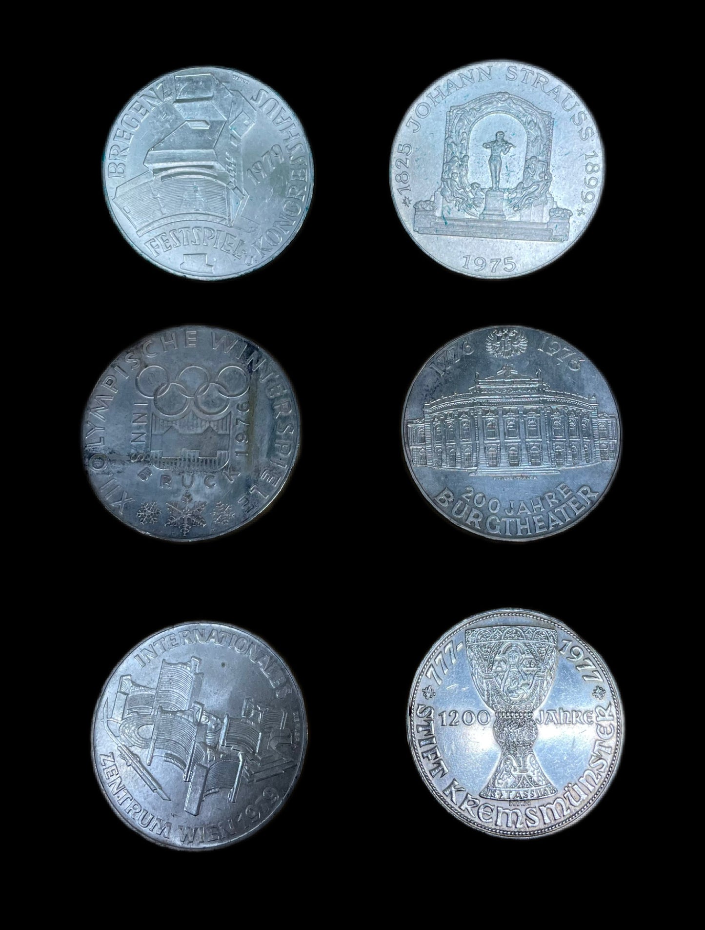 Lote 6 monedas de 100 Chelines