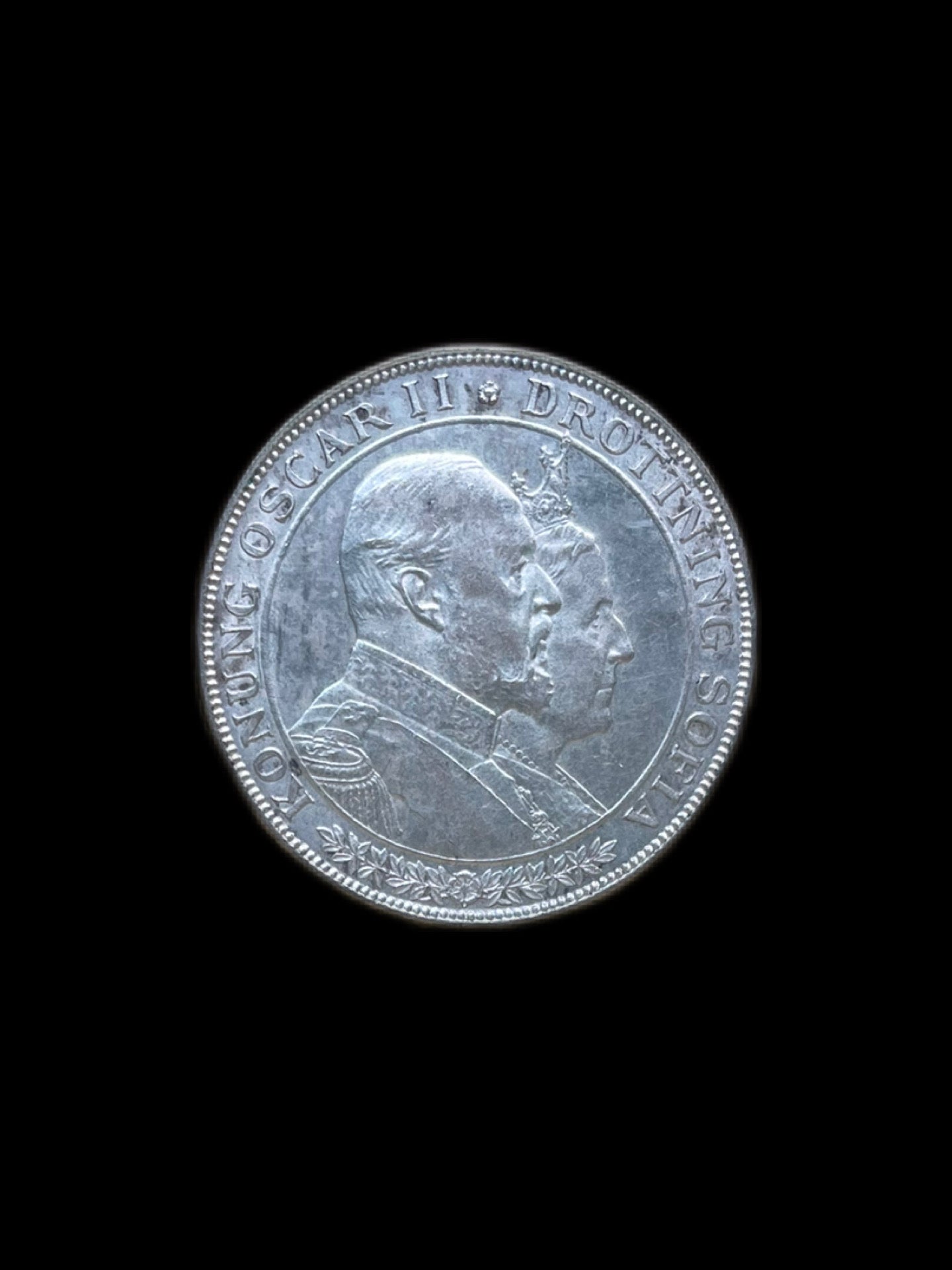 2 Coronas Oscar II Suecia