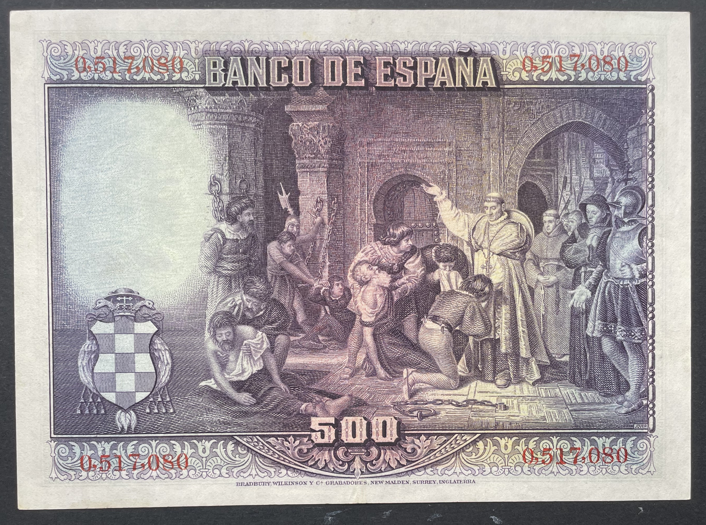 Billete 500 pesetas 15 de agosto 1928