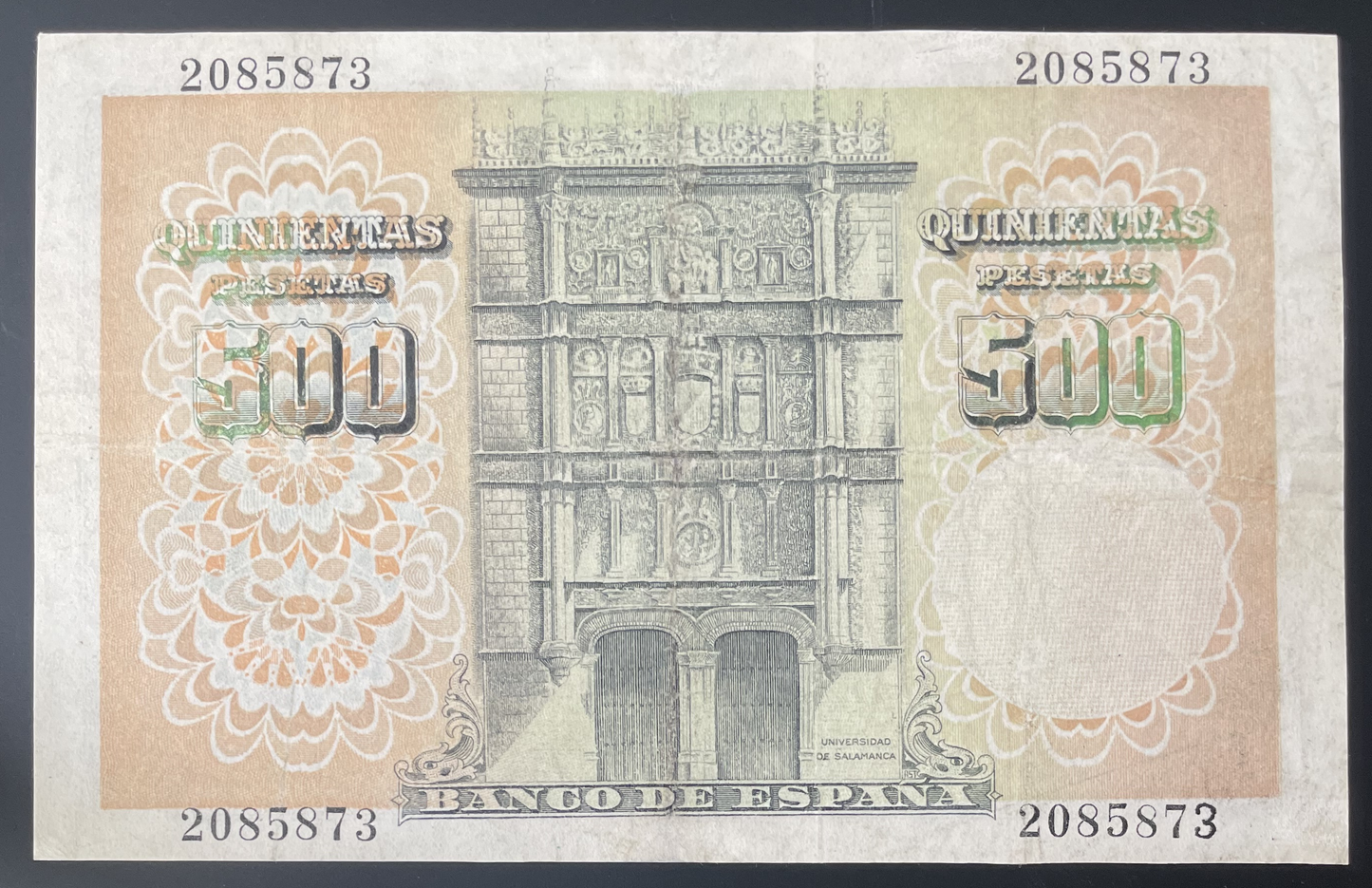 Billete 500 pesetas 19 de febrero 1946