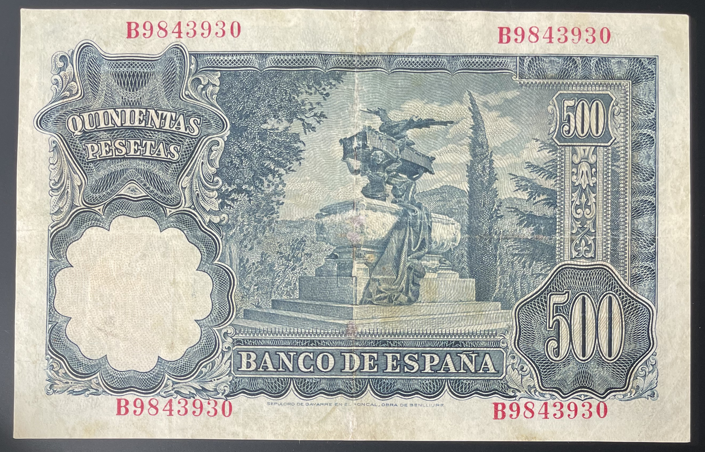 Billete 500 pesetas 19 de noviembre 1951