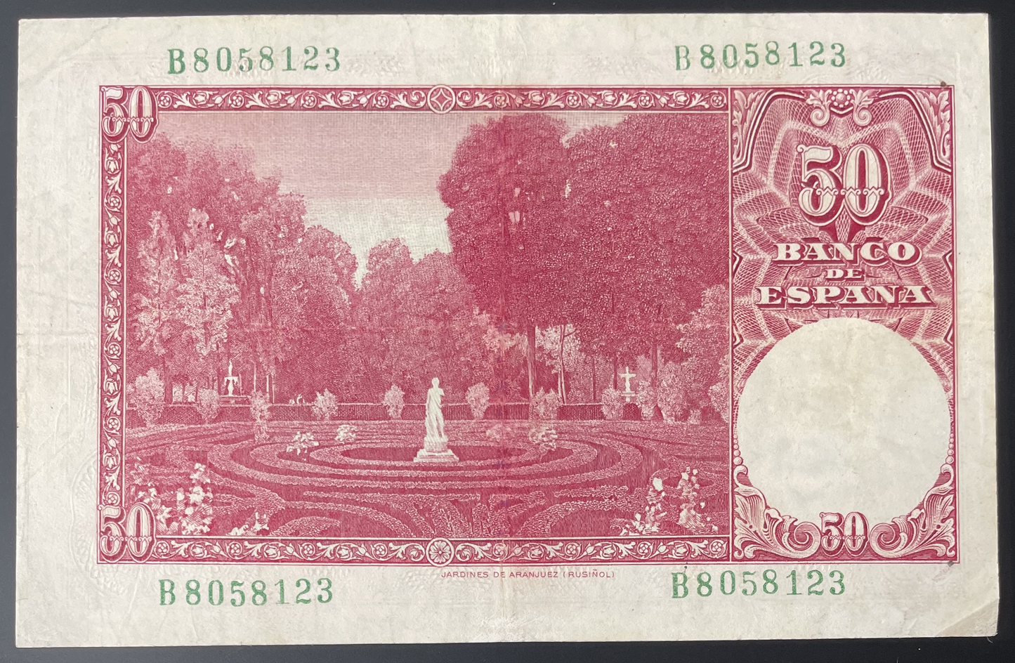 Billete 50 pesetas 31 de diciembre 1951