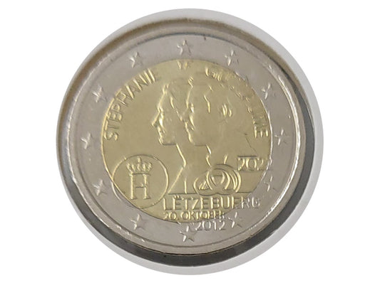 Moneda 2€ Conmemorativa Luxemburgo 2022 "10 Aniversario de Boda del Gran Duque Heredero Guillaume y Estefanía de Lannoy"