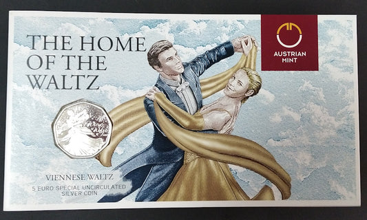 Moneda plata 5€ Austria "The Home of the Waltz" 2013