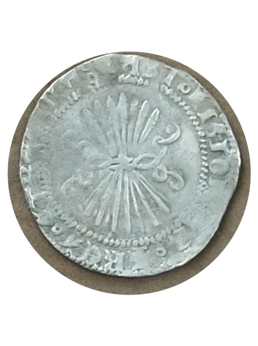 Moneda plata 1/2 real Reyes Católicos 1497 BC