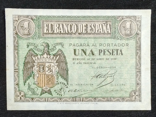 Billete 1 peseta 30 Abril 1938 Serie L MBC
