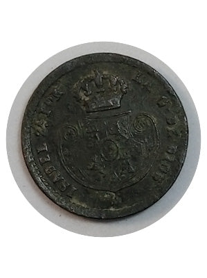 Moneda Isabel II décima de real 1853 Ceca Segovia BC
