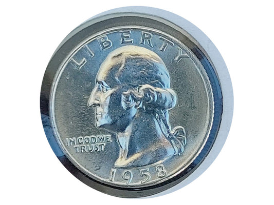 Moneda plata USA 1/4 Dólar 1958 SC