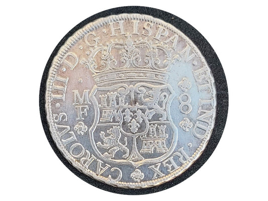 Moneda plata 8 Reales Carlos III 1763 Ceca México EBC+