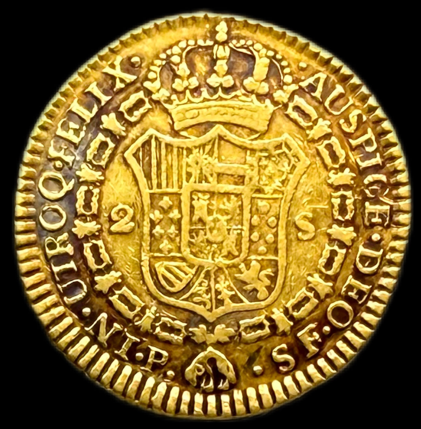 2 Escudos Carlos III Popayán
