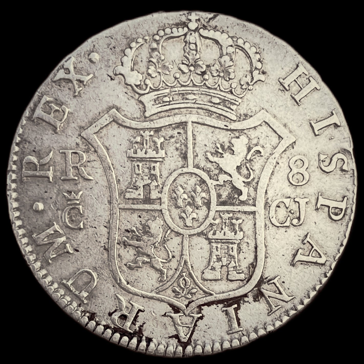 8 Reales Fernando VII Cádiz