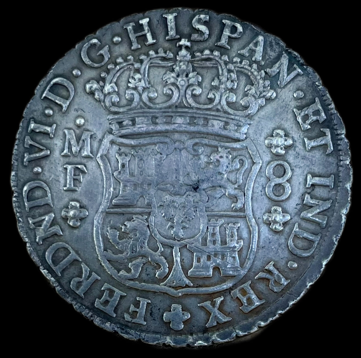 8 Reales columnarios Fernando VI