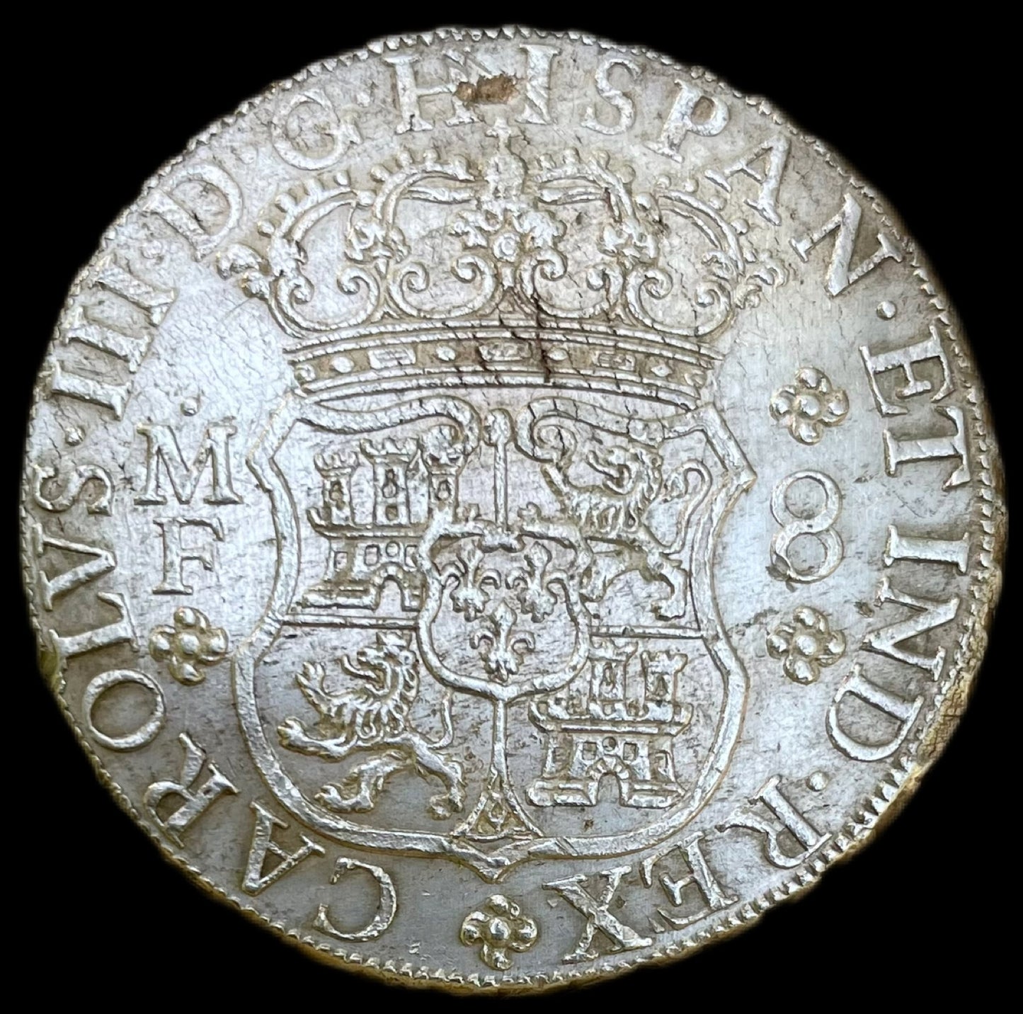 8 Reales Columnarios Carlos III México