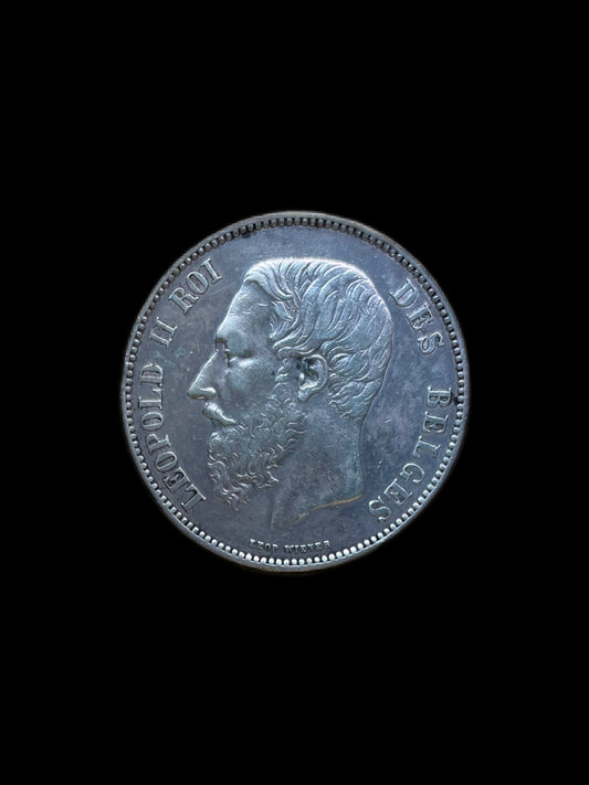 5 Francos belgas Leopoldo II