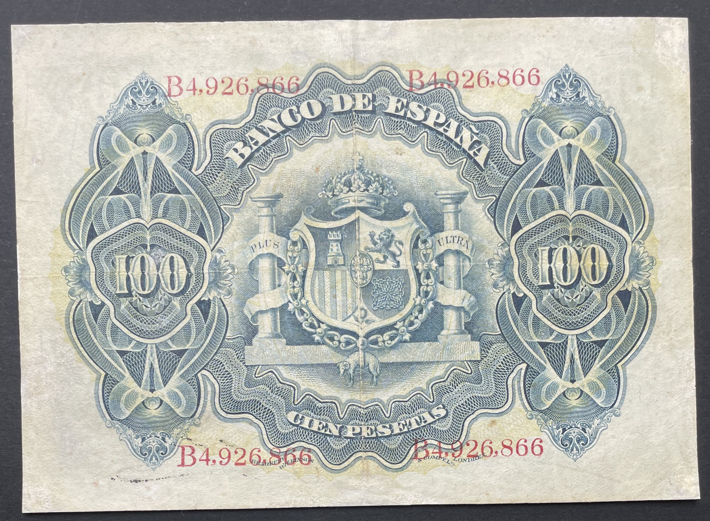 Billete 100 pesetas 30 de junio 1906