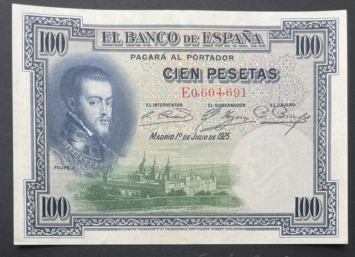 Billete 100 pesetas 1 de julio 1925