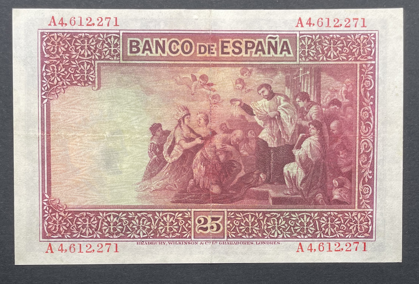 25 pesetas 12 de octubre 1926