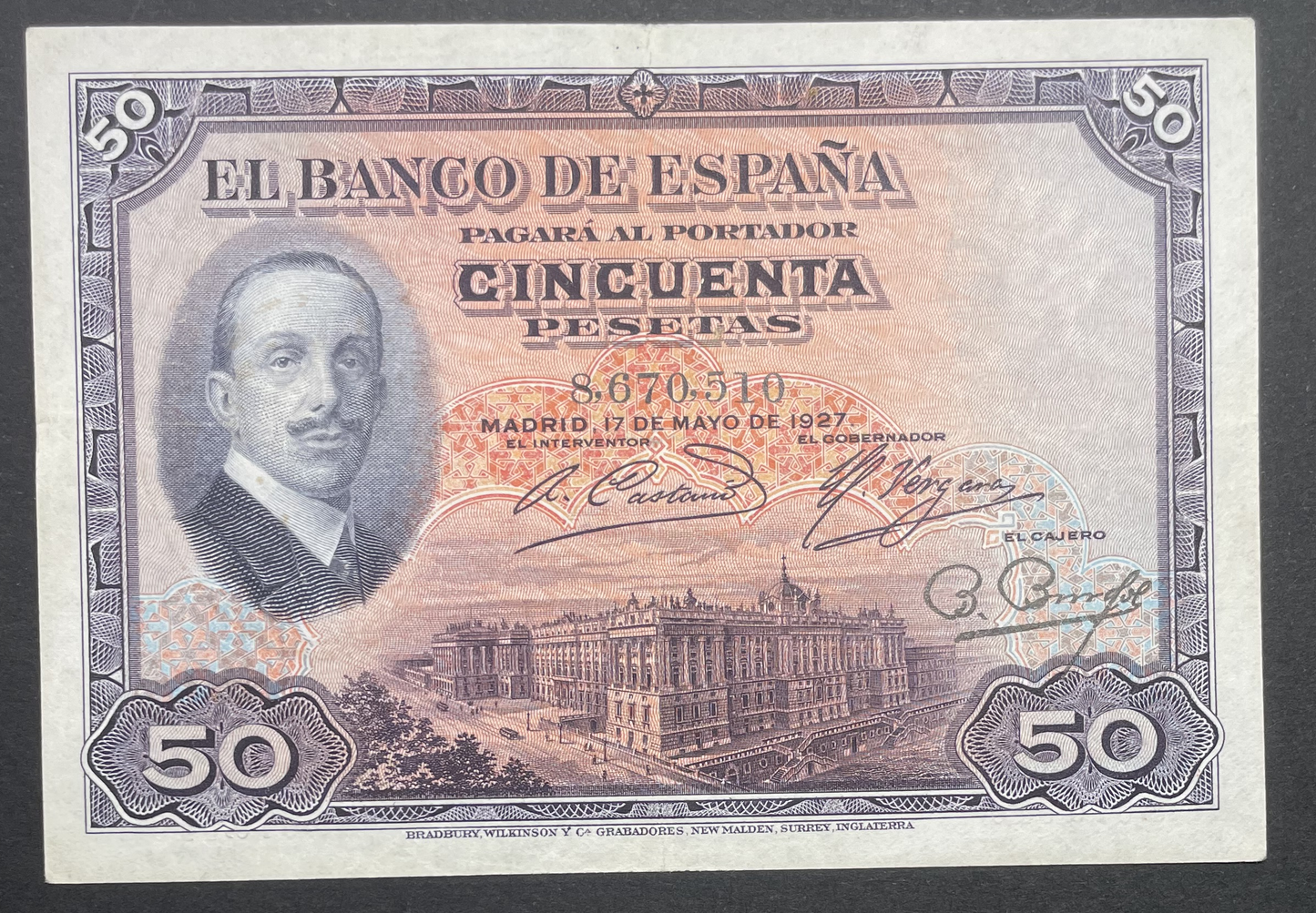 Billete 50 pesetas 17 de mayo 1927