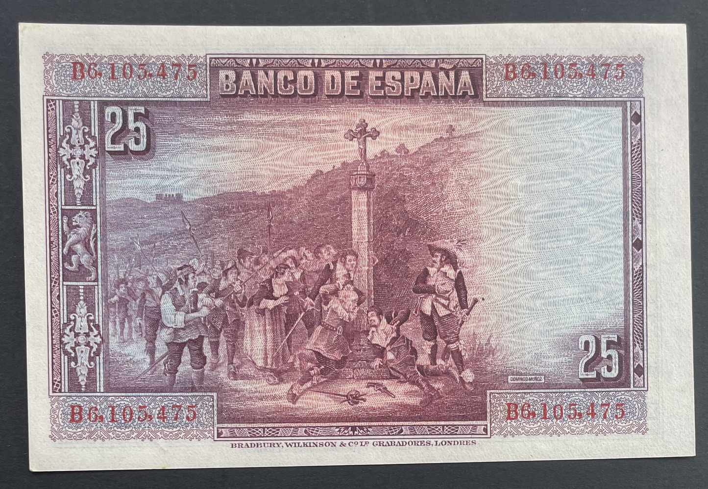 Billete 25 pesetas 15 de agosto 1928