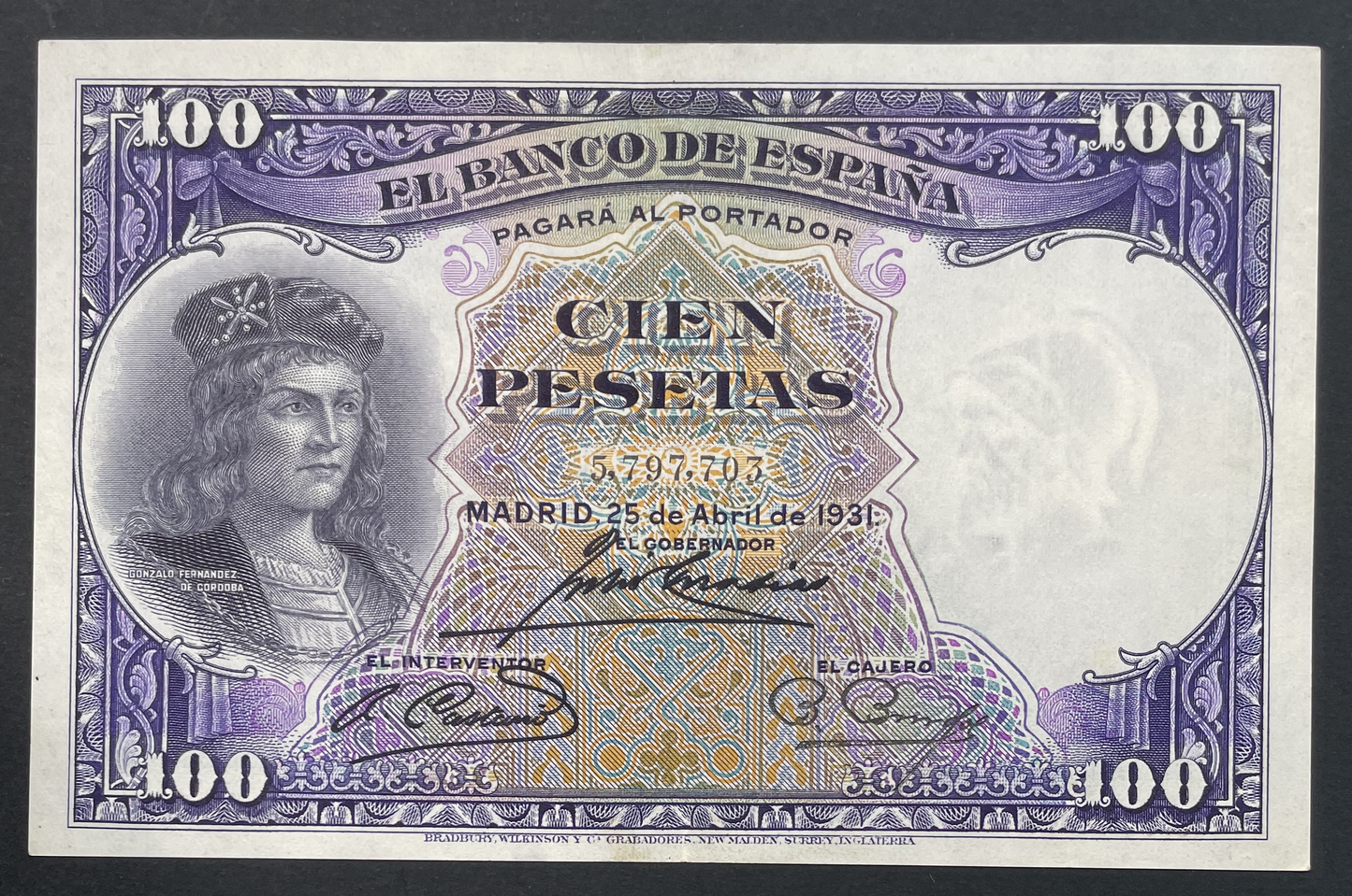 Billete 100 pesetas 25 de abril 1931