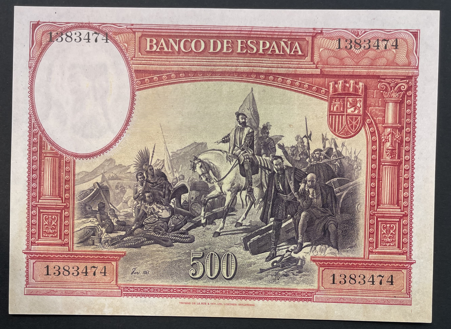 Billete 500 pesetas 7 enero 1935