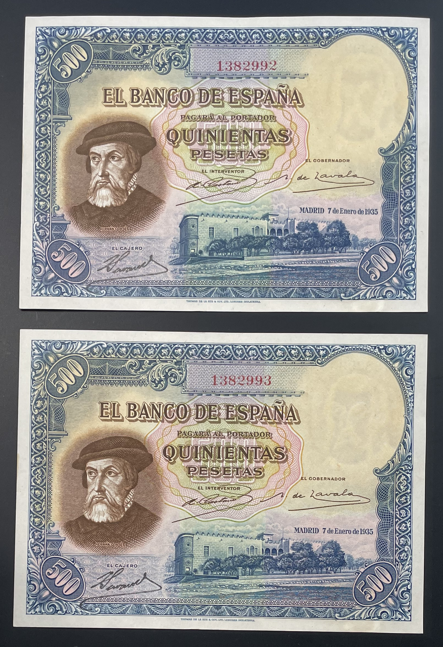 Billete 500 pesetas 7 de enero 1935