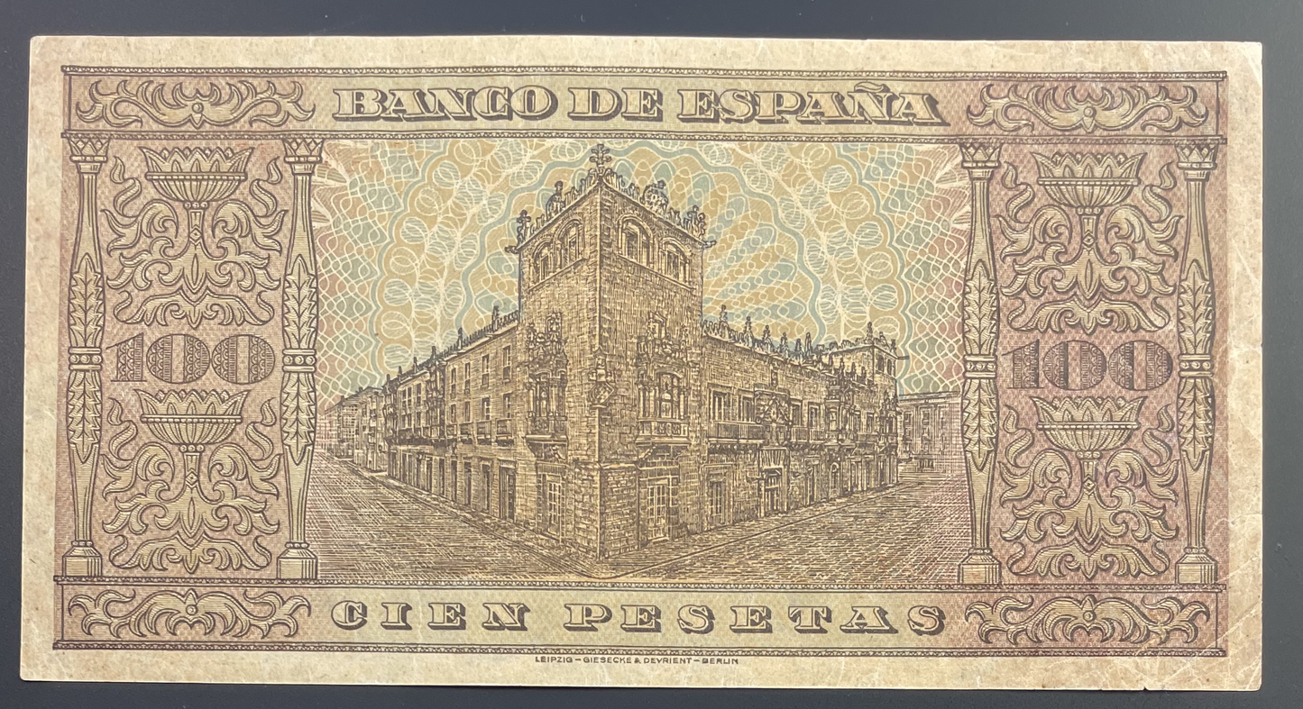 Billete 100 pesetas 20 de mayo 1938