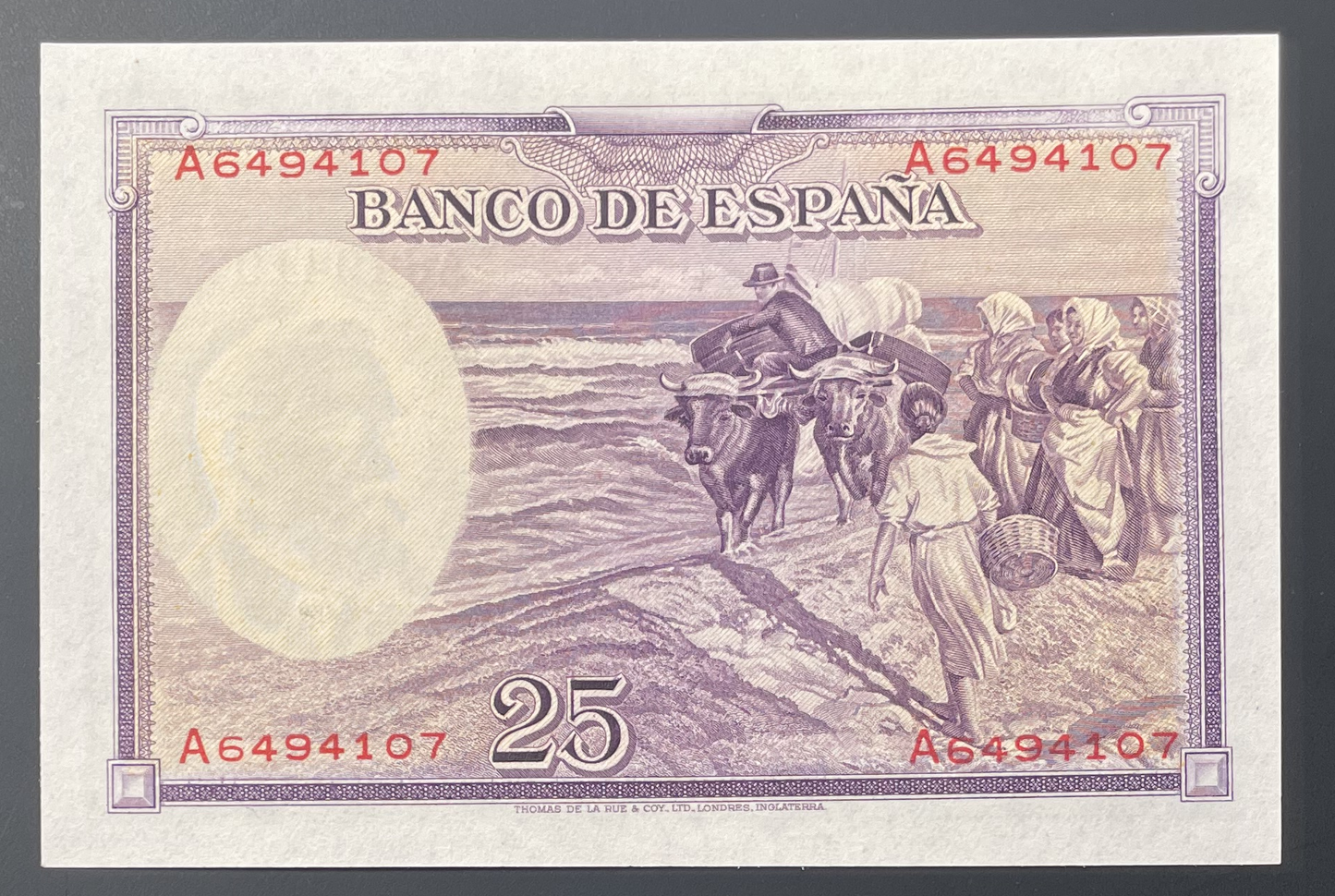 Billete 25 pesetas 31 de agosto 1936