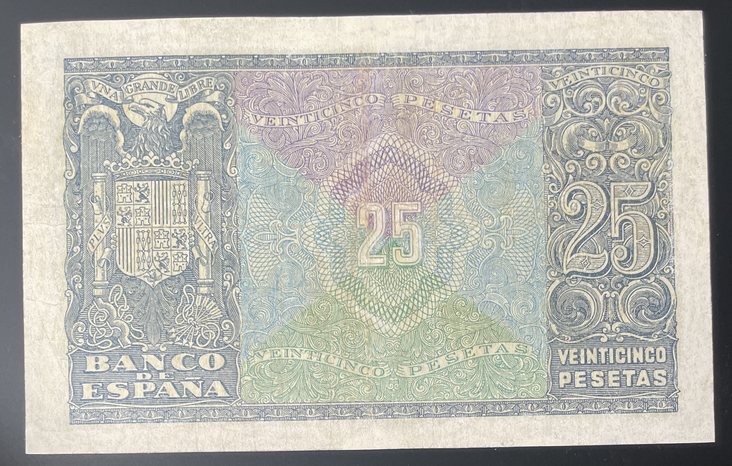 Billete 25 pesetas 9 de enero 1940