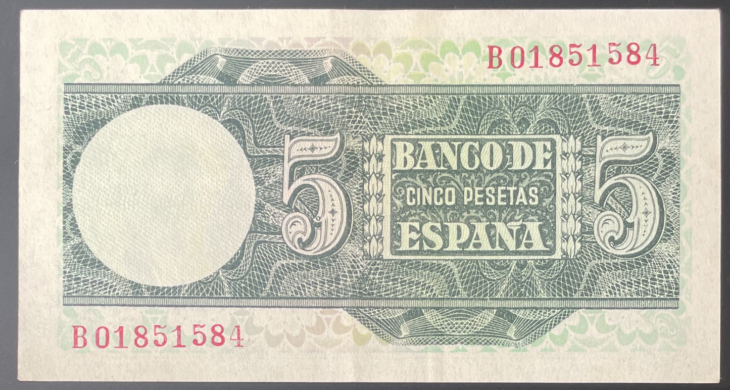 Billete 5 pesetas 15 de marzo 1948