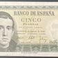 Billete 5 pesetas 16 de agosto 1951