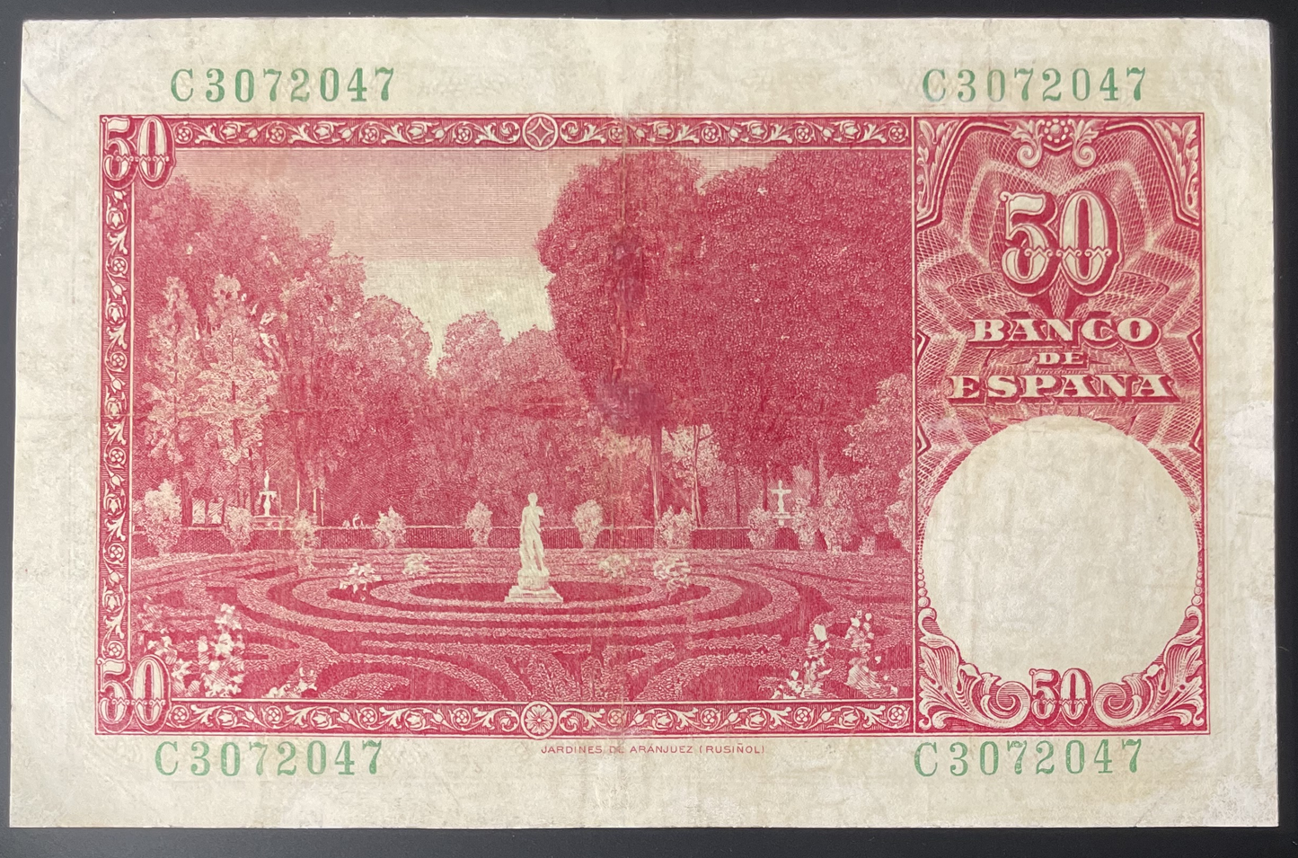 Billete 50 pesetas 31 de diciembre 1951