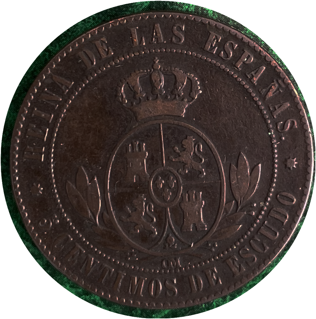 5 céntimos de escudo Isabel II