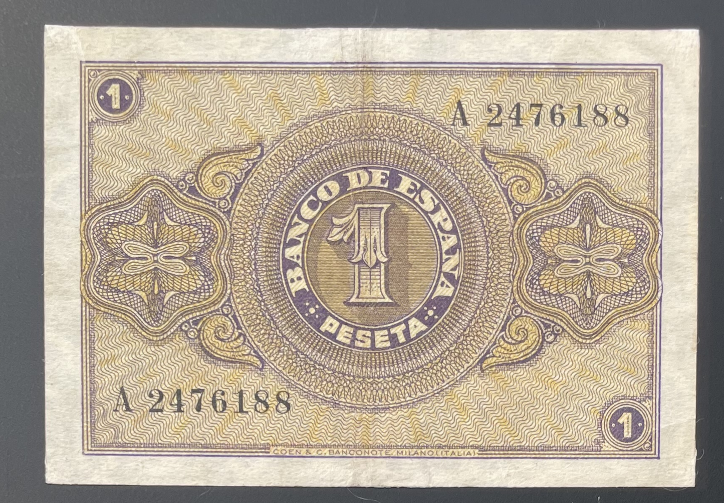 Billete 1 peseta emisión 37